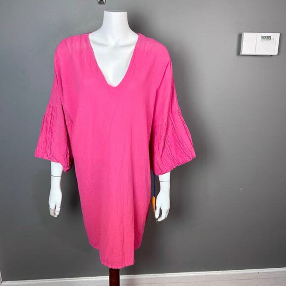 Oh my Gauze! dress size 2 Large XL NWT pink ballon sleeve capsule boho chic
